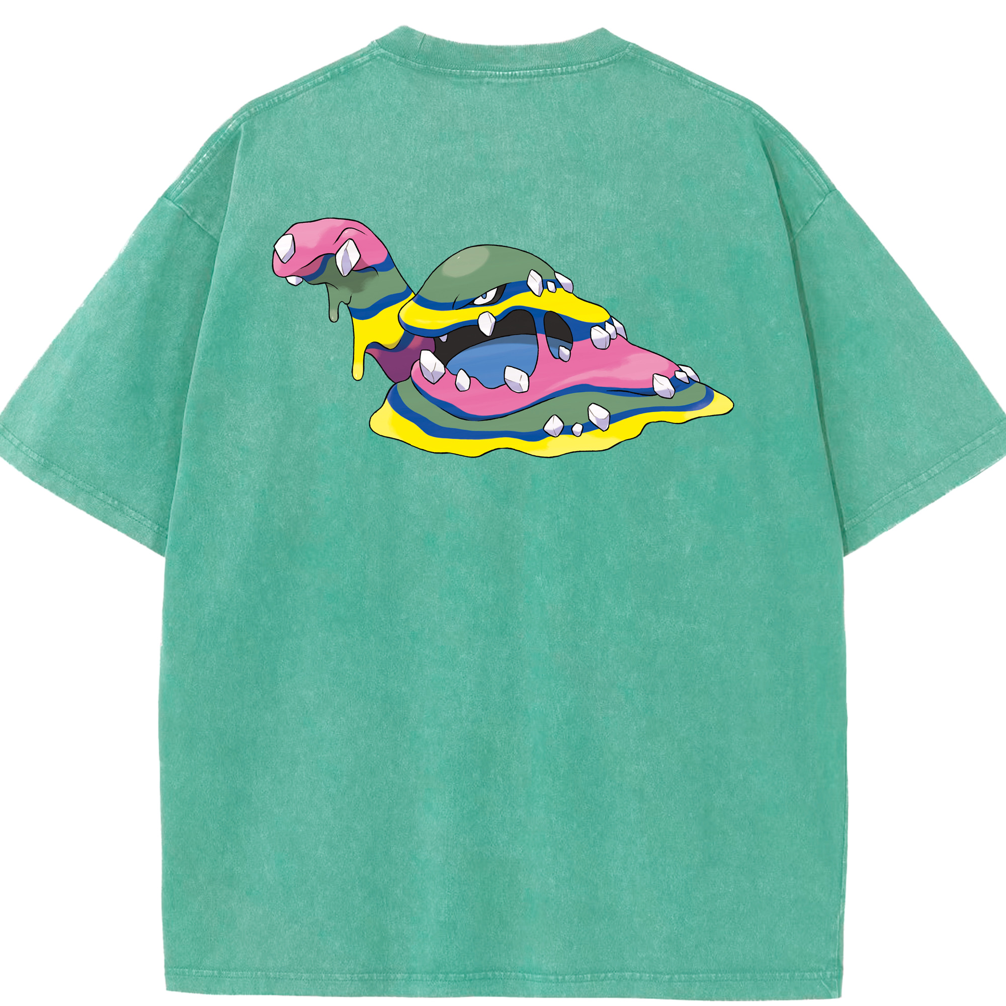 （画像用） ポケットモンスター Pokémon 綿100% ヴィンテージ風 半袖Tシャツ（背面プリント）